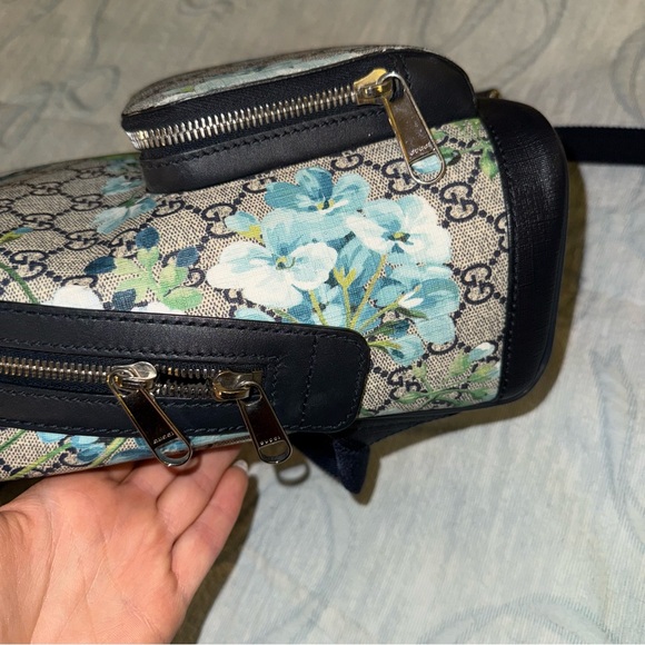 Gucci Bloom Floral Print Backpack and Wallet Set - Blue and Green main image 8
